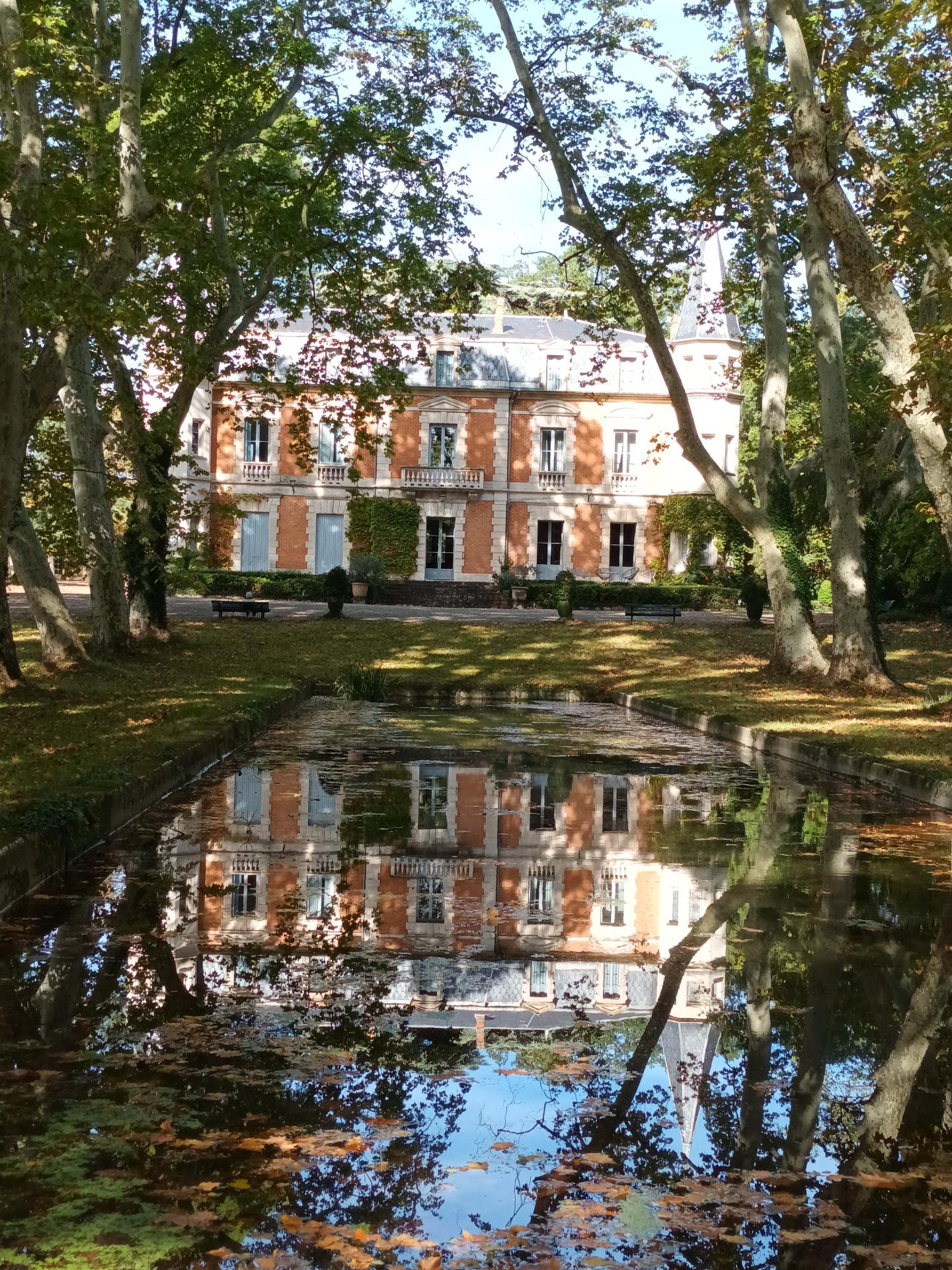 Pezenas 2024 grange des pres bassin reflet chateau 1